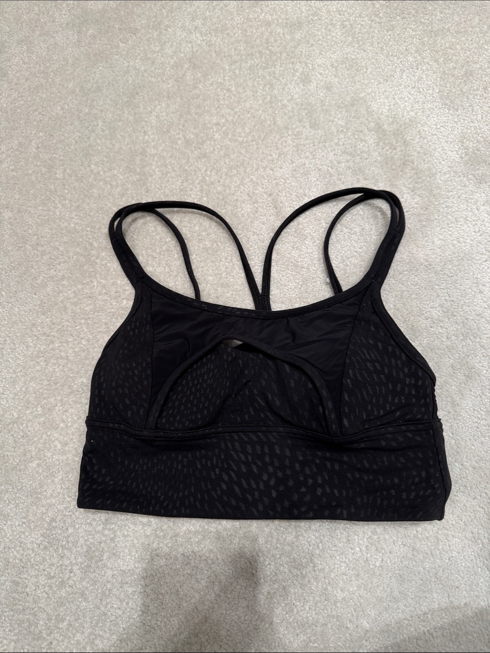 lululemon athletica Black Strappy Low-Impact Sports Bra